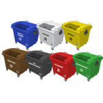 CONTENEDOR CON 4 RUEDAS WEBER 1100 L DOBLE TAPA (NO HAY STOCK) CONTENEDOR CON 4 RUEDAS WEBER 1100 L DOBLE TAPA (NO HAY STOCK)